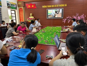 Trường THCS Thượng Hà tổ chức hoạt động tập huấn sơ cấp cứu